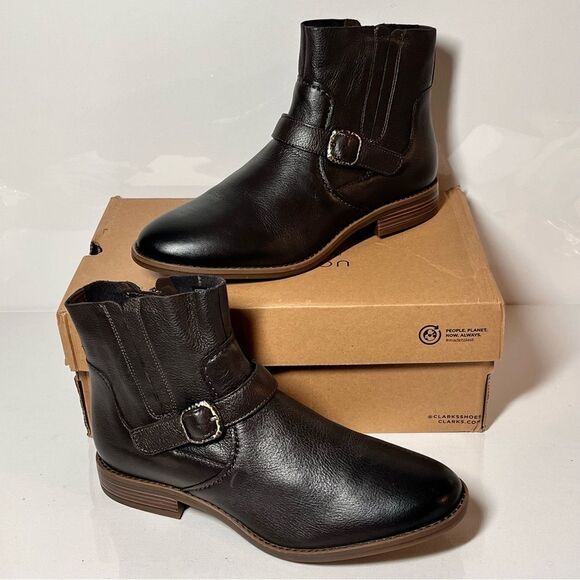 Clarks Collection Camzin Loop Leather Ankle Boot - Picture 4 of 7